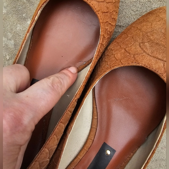 Matt Bernson ballet style low wedges leather 9.5M runs small 8,5..9 - Picture 10 of 14